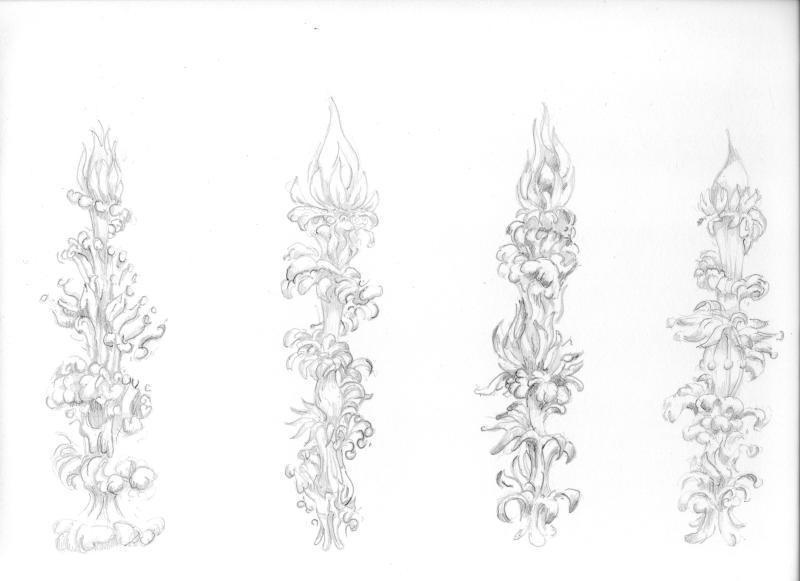 candles drawing