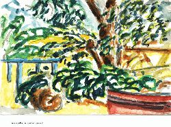 watercolor on arches, 5x7, Keller Road, 1992